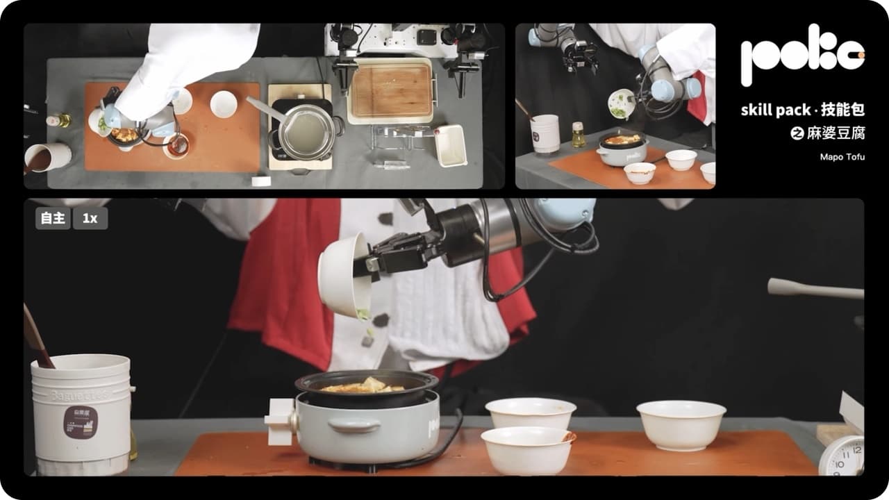 Poke robot skill pack: mapo tofu